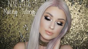 nye 2016 makeup tutorial glitter cut