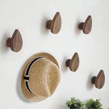 Creative Walnut Hooks Solid Wood Wall