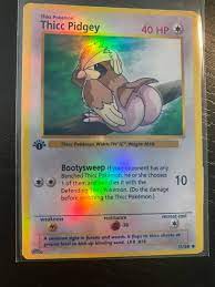 Thicc Pidgey Charizard Gx Ex Vmax V Pokémon Card Orica - Etsy