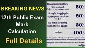 12th public exam mark calculation how