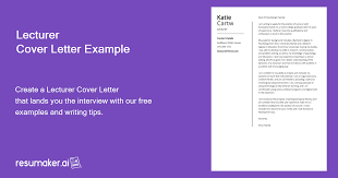 lecturer cover letter exle free guide