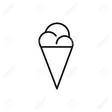 Black mobile phone and phone icons on a white background vector. Black Isolated Outline Icon Of Ice Cream Cone On White Background Royalty Free Cliparts Vectors And Stock Illustration Image 128957914