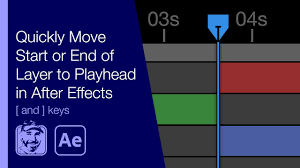 layer to playhead in after effects