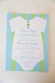 Onesie Baby Shower Invitation Blue Green Baby Shower