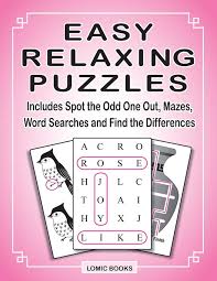 Read the clue and find the answer within a word. Easy Relaxing Puzzles Includes Spot The Odd One Out Mazes Word Searches And Find The Differences Kinnest Joy 9781988923093 Amazon Com Books
