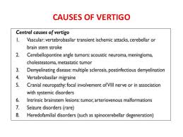 Many different conditions can cause vertigo. Vertigo