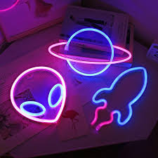 3d Alien Neon Sign Light Led Wall