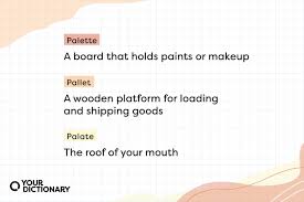 difference between palette pallet and