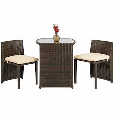 This durable and small patio set is easy to set up and fold for storage. 24 Patio Furniture Glass Top Patio Round Table For Sale Online Ebay