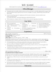Office Manager Curriculum Vitae Templates At