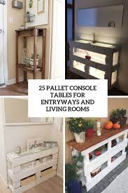 25 pallet console tables for entryways