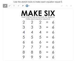 Make Six Puzzle Number Challenge