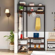 Shoe Storage Shelves And Bench