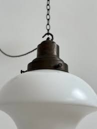 Milk Glass Ceiling Pendant Lamp