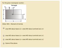 area moi about centroid axis x