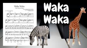waka waka piano sheet this time