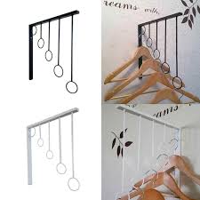 Interdesign's bruschia wall mount rack is great for hall entries, bathrooms, bedrooms, and mudrooms. European Bedroom Storage Rack Wrought Iron Clothing Display Stand Wall Frame Is Hanging Five Ring Hanger Rack Hook Dropshipping Drying Racks Aliexpress