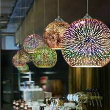 3d Glass Fireworks Lamp Shade Ceiling