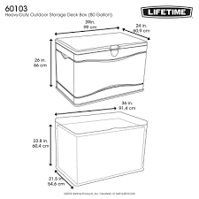 Lifetime Outdoor Storage Deck Box 80