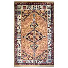 transitional persian rug gold blue