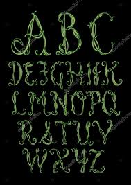 vine alphabet stock vector by nglyeyee