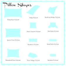 Pillow Size Chart Decorarsyil Co