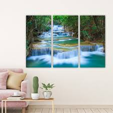 Forest Waterfall Canvas Wall Art Nature
