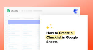 google sheets checklist how to create