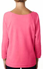 Details About New Next Level Womens Premium Terry Raw Edge 3 4 Sleeve Raglan T Shirt M 6951