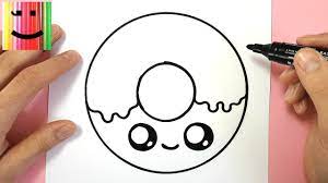 HOW TO DRAW A CUTE DONUT WITH SUGAR - YouTube