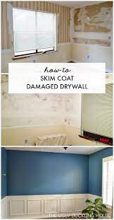 How To Fix And Skim Coat Damaged Drywall