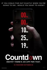 Parents need to know that countdown is a horror movie about an app that predicts the exact moment of a user's death. Movie Review Countdown 2019