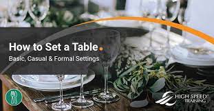 how to set a table guide basic