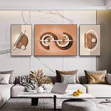3 Pieces Modern Geometric Abstract Wall