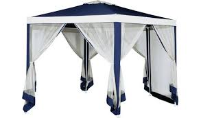 Loading limit of the hook is 10 lbs. Buy Argos Home 4m Hexagonal Garden Gazebo With Side Panels Blue Gazebos Marquees And Awnings Argos