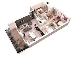 25 More 3 Bedroom 3d Floor Plans