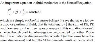 Important Equation In Fluid Mechanics