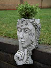Ornate Head Planter Plant Pot Finger On