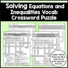 Solving Equations And Inequalities