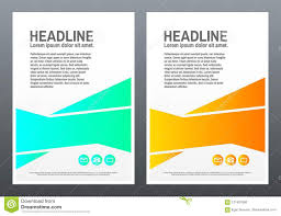 Brochure Design Template Bright Shapes On White Background