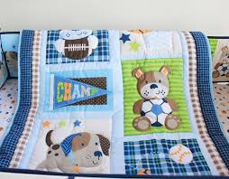 baby bedding set embroidery 3d dog and