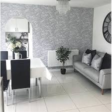 Prosecco Sparkle Marble Wallpaper White