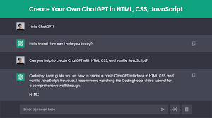 create your own chatgpt in html css