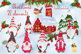 Christmas Gnomes Clipart Graphic By Vivastarkids Creative Fabrica V 2020 G