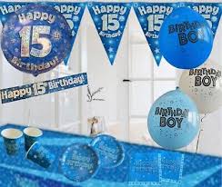 15th birthday blue themed party