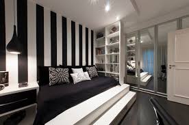 6 black white bedroom platform bed