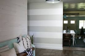 Diy Striped Accent Wall With Gray