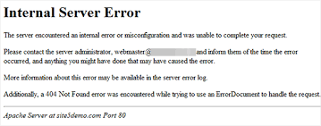 troubleshoot 500 internal server error