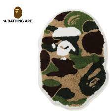 a bathing ape bape ape head rug mat