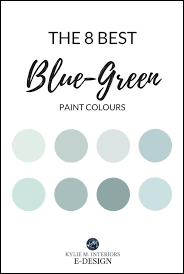 blue and green blend paint colours